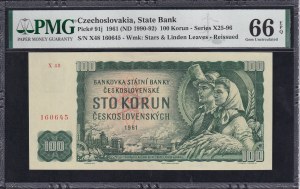 Czechoslovakia, 100 Korun, 1961(1990-92), Gem UNC 66 EPQ