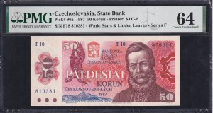 Czechoslovakia, 50 Korun, 1987, Choice UNC 64