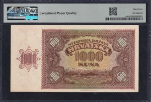 Croatia, 1000 Kuna, 1941, Choice UNC 64 EPQ