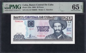 Cuba, 20 Pesos, 2004, Gem UNC 65 EPQ