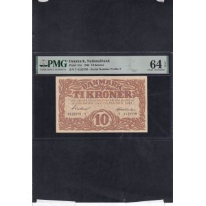 Denmark, 10 Kroner, 1943, Choice UNC 64 EPQ