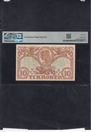 Denmark, 10 Kroner, 1943, Choice UNC 64 EPQ