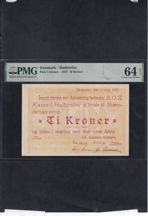 Denmark, 10 Kroner, 1927, Choice UNC 64 EPQ