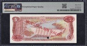 Dominican Republic, 5 Pesos Oro, 1985-87, Superb Gem UNC 67 EPQ, ''SPECIMEN'', ''TOP POP''