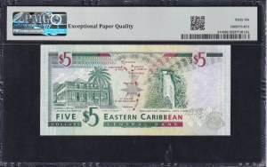 East Caribbean States, 5 Dollars, 1994, Gem UNC 66 EPQ