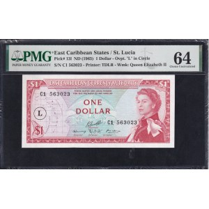 East Caribbean States, 1 Dollar, 1965, Choice UNC 64