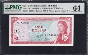 East Caribbean States, 1 Dollar, 1965, Choice UNC 64