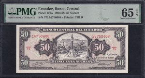 Ecuador, 50 Sucres, 1984-88, Gem UNC 65 EPQ