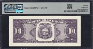 Ecuador, 100 Sucres, 1986-90, Gem UNC 66 EPQ
