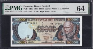 Ecuador, 20000 Sucres, 1998, Choice UNC 64, ''TOP POP''