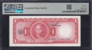 El Salvador, 1 Colon, 1971-72, Gem UNC 66 EPQ