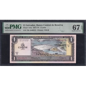 El Salvador, 1 Colon, 1977-78, Superb Gem UNC 67 EPQ