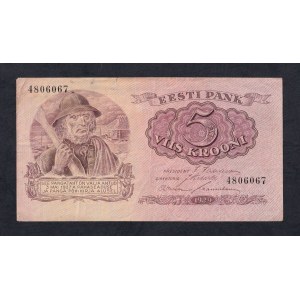 Estonia, 5 Krooni, 1929, XF