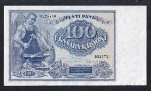 Estonia, 100 Krooni, 1935, VF
