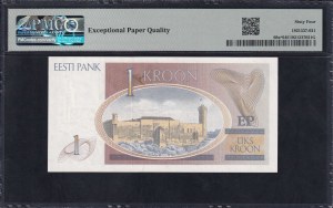 Estonia, 1 Kroon, 1992, Choice UNC 64 EPQ, ''Replacement''