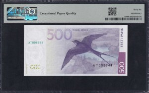 Estonia, 500 Krooni, 2000, Gem UNC 66 EPQ