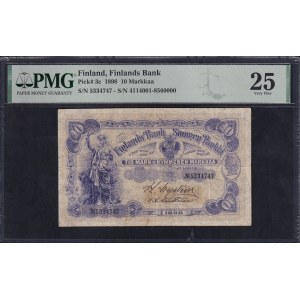 Finland, 10 Markkaa, 1898, Very Fine 25