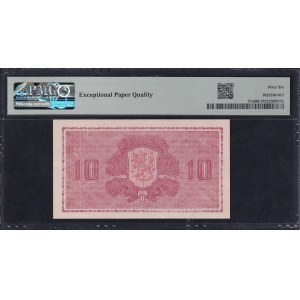 Finland, 10 Markkaa, 1945, Gem UNC 66 EPQ, ''TOP POP''