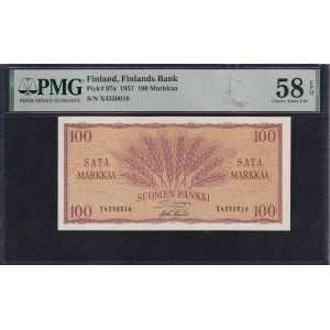 Finland, 100 Markkaa, 1957, Choice About UNC 58 EPQ
