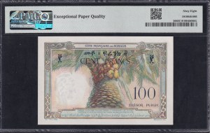 French Somaliland, 100 Francs, 1952, 68 Superb Gem UNC EPQ