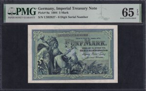 Germany, 5 Mark, 1904, Gem UNC 65 EPQ