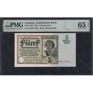 Germany, 5 Rentenmark, 1926, Gem UNC 65 EPQ