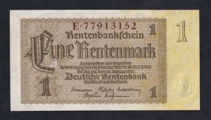 Germany, 1 Rentenmark, 1937, UNC