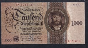 Germany, 1000 Reichsmark, 1924, VF