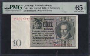 Germany, 10 Reichsmark, 1929 (1945), Gem UNC 65 EPQ
