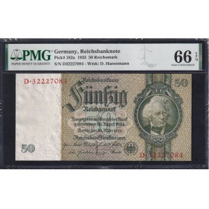 Germany, 50 Reichsmark, 1933, Gem UNC 66 EPQ