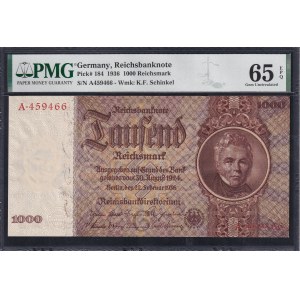 Germany, 1000 Reichsmark, 1936, Gem UNC 65 EPQ