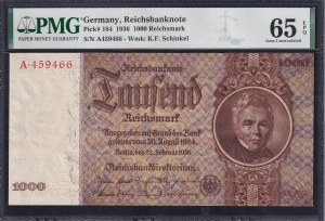 Germany, 1000 Reichsmark, 1936, Gem UNC 65 EPQ