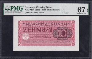 Germany, 10 Reichsmark, 1944, Superb Gem UNC 67 EPQ
