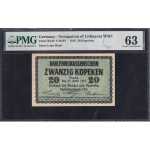 Germany, 20 Kopeken, 1916, Choice UNC 63