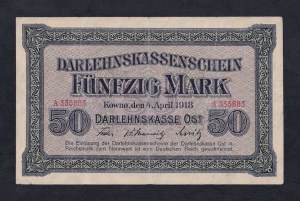Germany, 50 Mark, 1918, VF