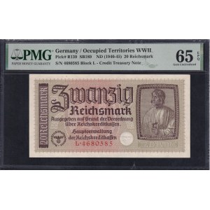 Germany, 20 Reichsmark, 1940-45, Gem UNC 65 EPQ