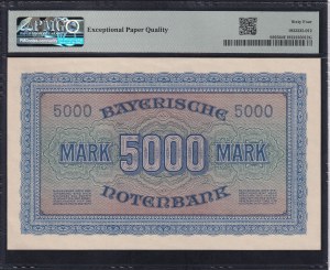 Germany States, 5000 Mark, 1922, Choice UNC 64 EPQ