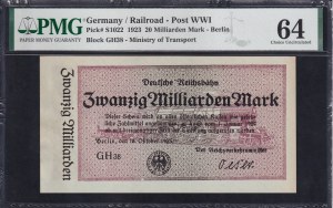 Germany, 20 Milliarden Mark, 1923, Choice UNC 64