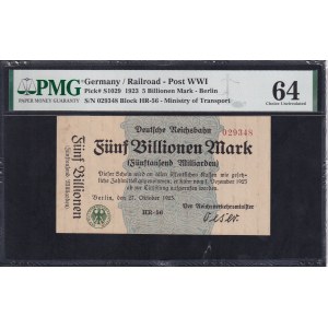 Germany, 5 Billionen Mark, 1923, Choice UNC 64