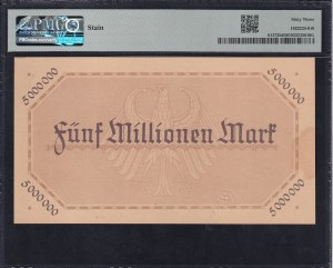 Germany, 5 Millionen Mark, 1923, Choice UNC 63