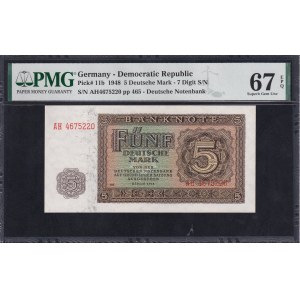 Germany (GDR), 5 Deutsche Mark, 1948, Superb Gem UNC 67 EPQ