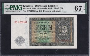 Germany (GDR), 10 Deutsche Mark, 1948, Superb Gem UNC 67 EPQ