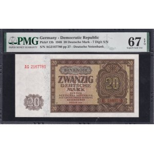 Germany (GDR), 20 Deutsche Mark, 1948, Superb Gem UNC 67 EPQ
