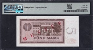 Germany (GDR), 5 Mark, 1964, Gem UNC 66 EPQ, ''SPECIMEN''