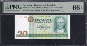 Germany (GDR), 20 Mark, 1975, Gem UNC 66 EPQ,
