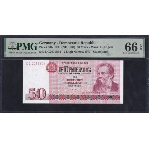 Germany (GDR), 50 Mark, 1971 (1986), Gem UNC 66 EPQ,