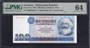 Germany (GDR), 100 Mark, 1975, Choice UNC 64