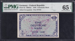 Germany (GFR), 1 Deutsche Mark, 1948, Gem UNC 65 EPQ
