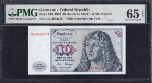 Germany (GFR), 10 Deutsche Mark, 1980, Gem UNC 65 EPQ