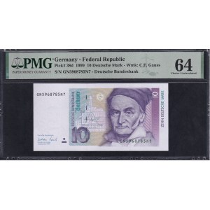 Germany (GFR), 10 Deutsche Mark, 1999, Choice UNC 64